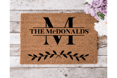 Monogram Family Name - The Welcome DoorMat