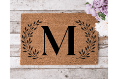 Monogram Wreath - The Welcome DoorMat