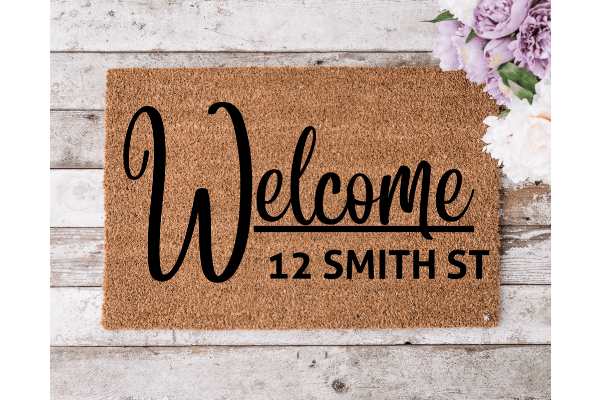 Welcome - Street Address - The Welcome DoorMat