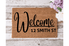 Welcome - Street Address - The Welcome DoorMat